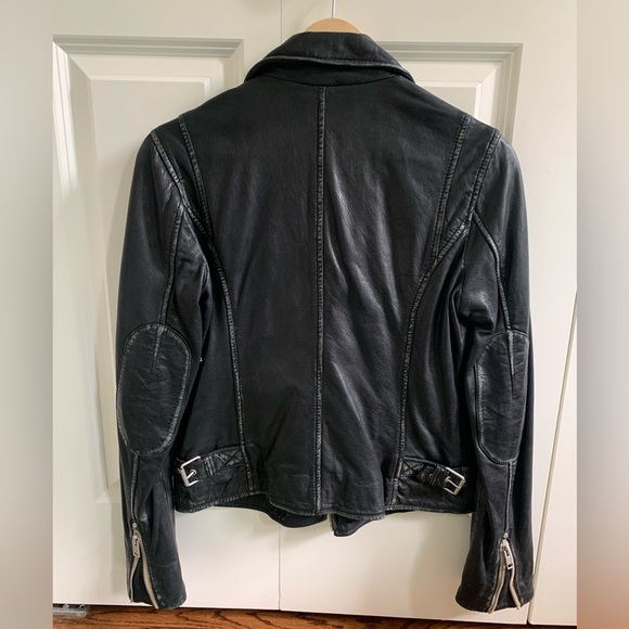 Distressed Leather Biker Jacket Mauritius Sofia Jacket XS NEW RARE - Picture 6 of 15
